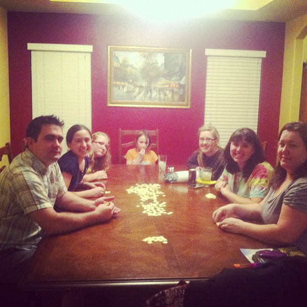 Family bananagrams game