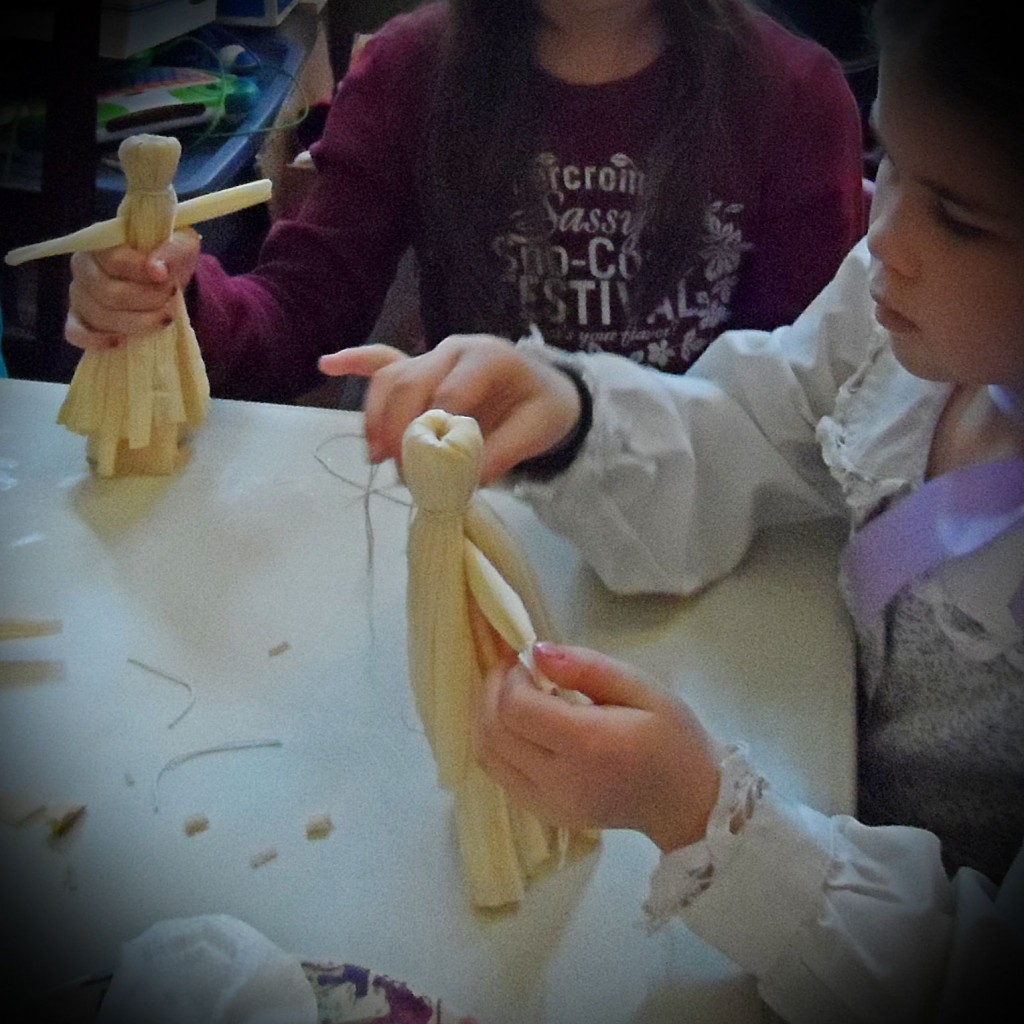 Making Corn Husk Dolls