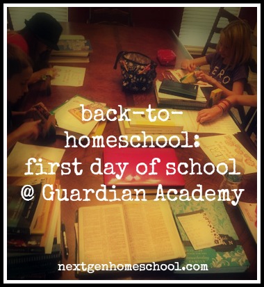 First Day of Homeschool